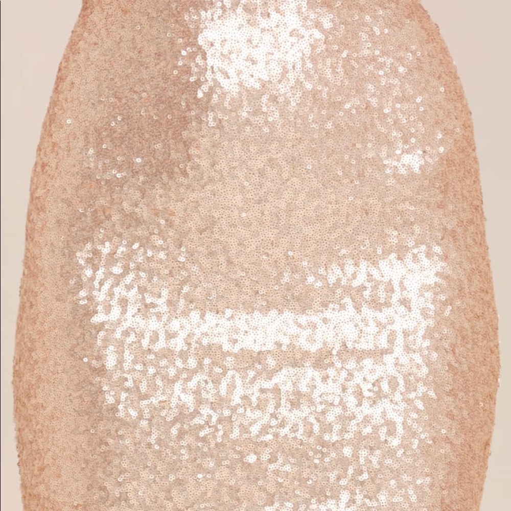 Lulus Rose Gold Sequin Mini Skirt